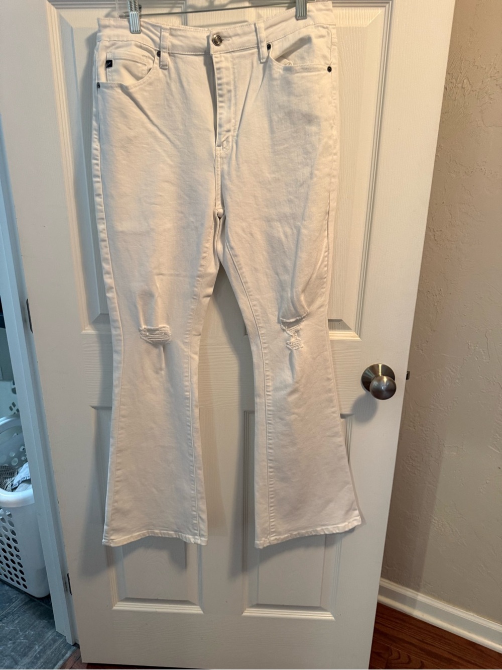 Buckle brand white flare jeans